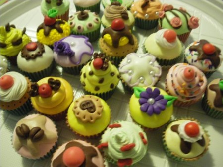 bomboniere cupcakes in fimo: segnaposto, portafoto
