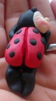 bimbo coccinella in fimo